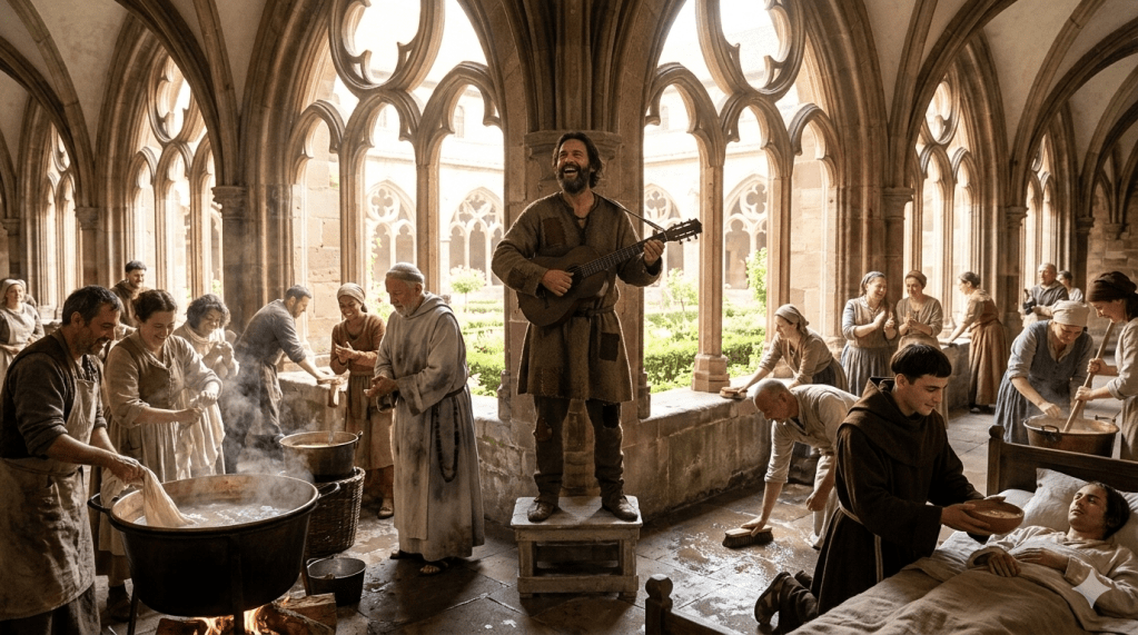 El Cantor de las Llamas | Capítulo 13: El Monasterio de la Alegría